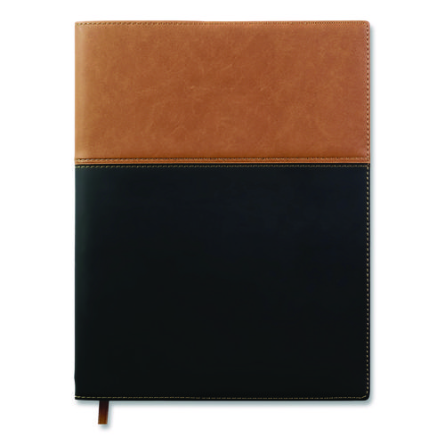 Deluxe Weekly/Monthly Planner, 10 x 8, Black/Brown Cover, 14-Month: Nov 2024 to Dec 2025