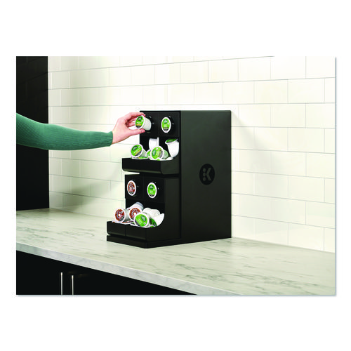 K-Cup Organizer, 4-Compartment, Black