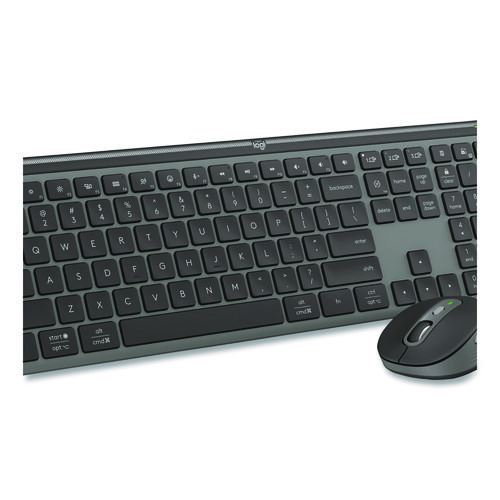 Signature Slim MK955 Wireless Keyboard and Optical Mouse Combo, 2.4 GHz Frequency/33 ft Wireless Range, Graphite