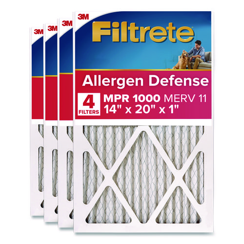 Allergen Defense Air Filter, 12 x 20, 4/Carton