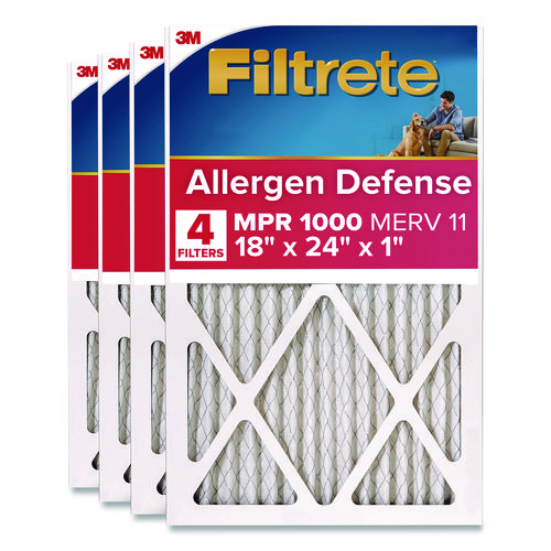 Allergen Defense Air Filter, 18 x 24, 4/Carton