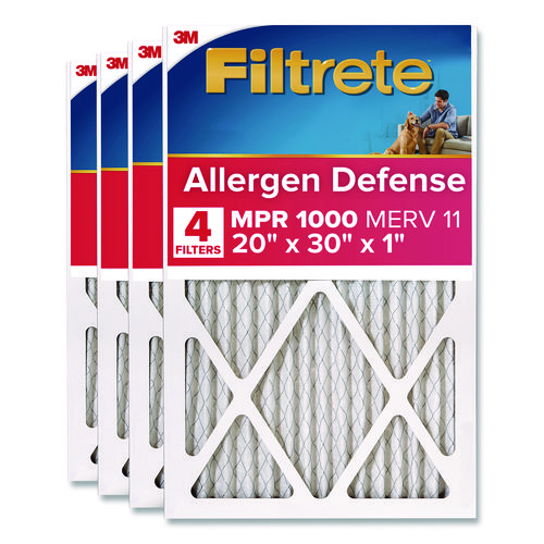 Allergen Defense Air Filter, 20 x 30, 4/Carton