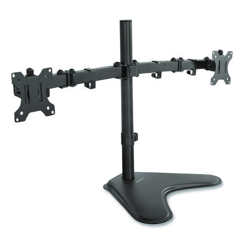 Dual Monitor Desk Stand, For 19" to 32" Monitors, 36.4" x 11" x 18.3", Black, Supports 17.6 lb