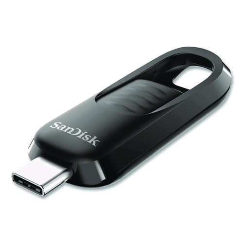 Ultra Slider USB 3.2 Type C Flash Drive, 128 GB, Black