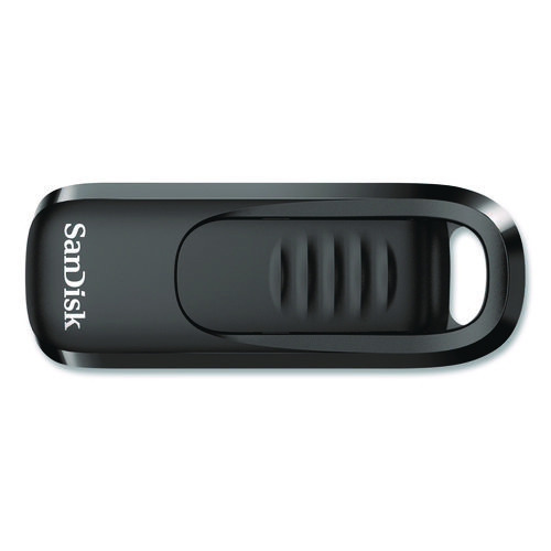 Ultra Slider USB 3.2 Type C Flash Drive, 128 GB, Black