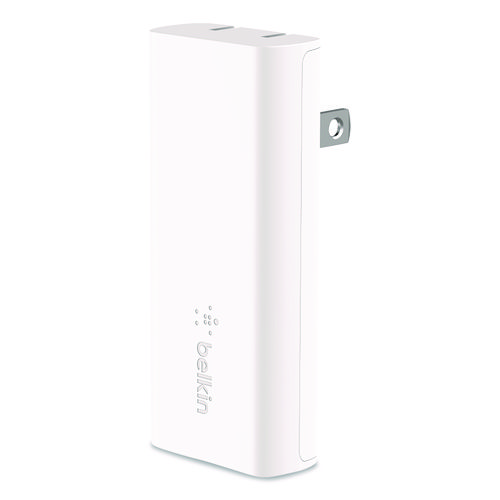 BOOST CHARGE Dual Wall Charger with PPS + USB-C Cable with Lightning Connector, White