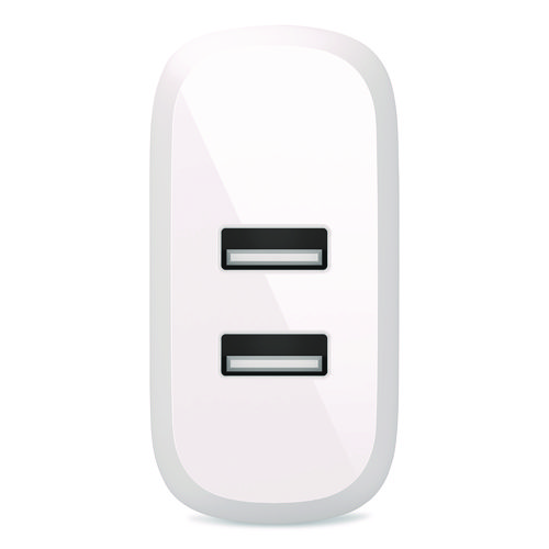 BOOST CHARGE Dual USB-A Wall Charger, White