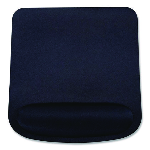 Foam Non-Skid Mouse Pad with Wrist Rest, 8.25 x 9, Navy