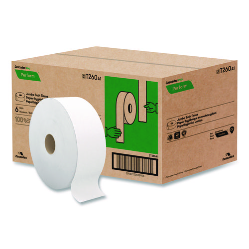 Perform Bath Tissue for Tandem Dispensers, Septic Safe, 2-Ply, White, 3.5" x 1,400 ft, 6 Rolls/Carton