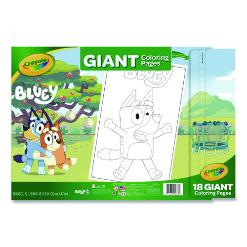 Bluey Giant Coloring Pages, (18) 12.13" x 18.88" Sheets