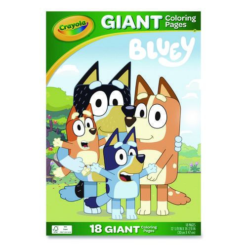 Bluey Giant Coloring Pages, (18) 12.13" x 18.88" Sheets