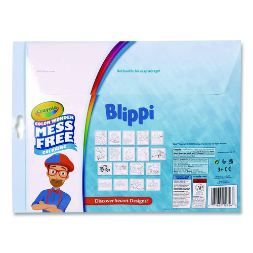 Blippi Color Wonder Kit, (18) Coloring Pages, (5) Blippi's Collection Markers