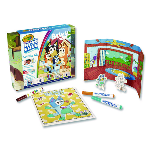 Bluey Color Wonder Activity Kit, (27)Coloring Pages; (8)Markers; (4)Sticker Sheets; (2)Pop-Out Characters; Trifold Background