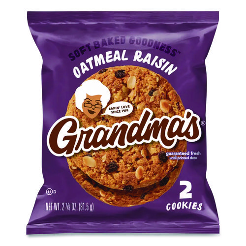 Cookies - Single Serve, Oatmeal Raisin, 2.5 oz Packet, 60/Carton