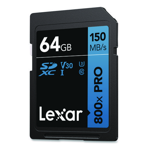 High-Performance PRO BLUE Series SDXC Memory Card, UHS-I V30 U1 Class 10, 64GB