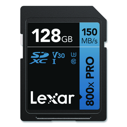 High-Performance PRO BLUE Series SDXC Memory Card, UHS-I V30 U1 Class 10, 128 GB