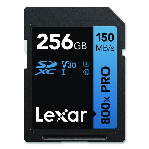 High-Performance PRO BLUE Series SDXC Memory Card, UHS-I V30 U1 Class 10, 256 GB