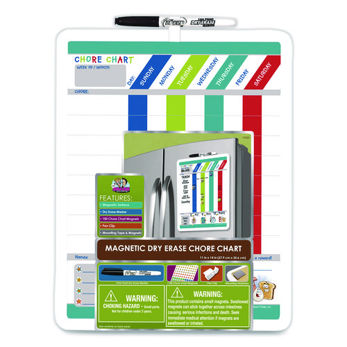 Magnetic Dry-Erase Colors Chore Chart, 11 x 14