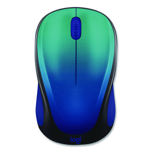 Design Collection Limited Edition Wireless Mouse. 2.4 GHz, 33 ft, Left/Right Hand Use, Blue Aurora