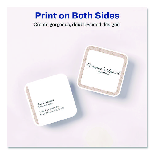 Clean Edge Square Cards, Inkjet, 2.5 x 2.5, 180 Cards, 9 Cards/Sheet, 20 Sheets/Pack