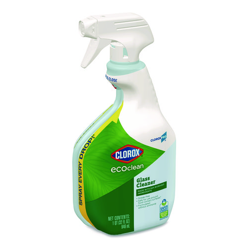 Clorox Pro EcoClean Glass Cleaner, Unscented, 32 oz Spray Bottle