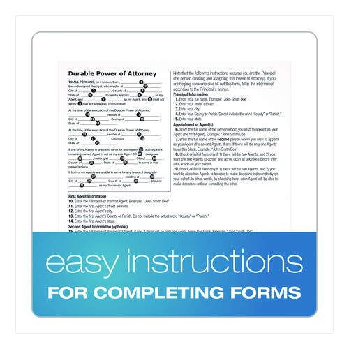 Durable Power of Attorney Digital Download with Instructions, 8.5 x 11, Unlimited Number of Forms