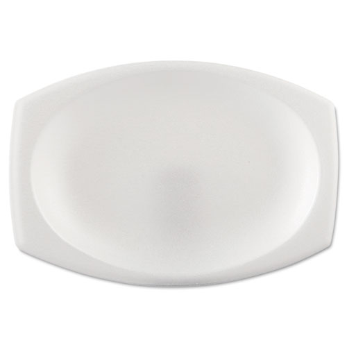 Foam Dinnerware, Oval Platter, 6.75 x 9.8, White, 125/Pack, 4 Packs/Carton