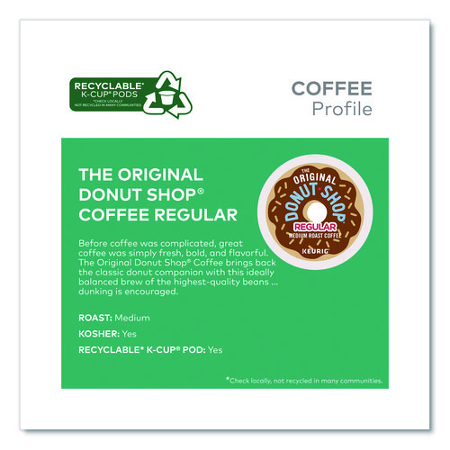 Donut Shop Coffee K-Cups, Regular, 0.39 oz, 48/Box