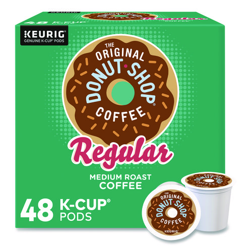 Donut Shop Coffee K-Cups, Regular, 0.39 oz, 48/Box