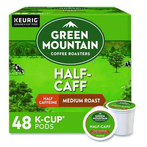 Half-Caff Coffee K-Cups, 0.33 oz, 48/Box