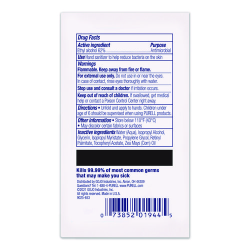 Cottony Soft Individually Wrapped Sanitizing Hand Wipes, 5 x 7, Herbal Scent, White, 480/Carton