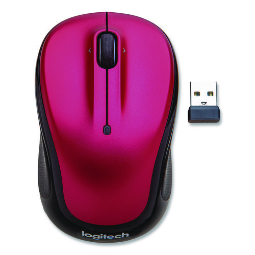 M325S Wireless Mouse, 2.4 GHz Frequency, 32.8 ft Wireless Range, Left/Right Hand Use, Brilliant Rose