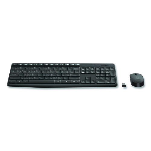 MK235 Wireless Keyboard and Optical Mouse Combo, 2.4 GHz Frequency, 33 ft Wireless Range, Black