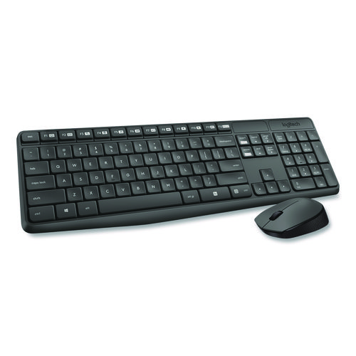 MK235 Wireless Keyboard and Optical Mouse Combo, 2.4 GHz Frequency, 33 ft Wireless Range, Black