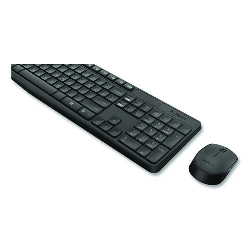 MK235 Wireless Keyboard and Optical Mouse Combo, 2.4 GHz Frequency, 33 ft Wireless Range, Black