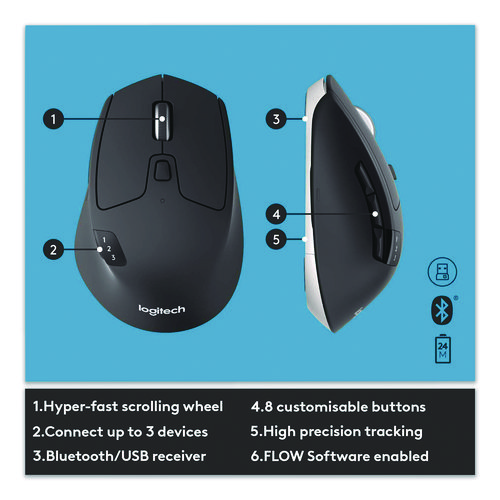 MK850 Performance Wireless Keyboard and Mouse Combo, 2.4 GHz Frequency/33 ft Wireless Range, Black