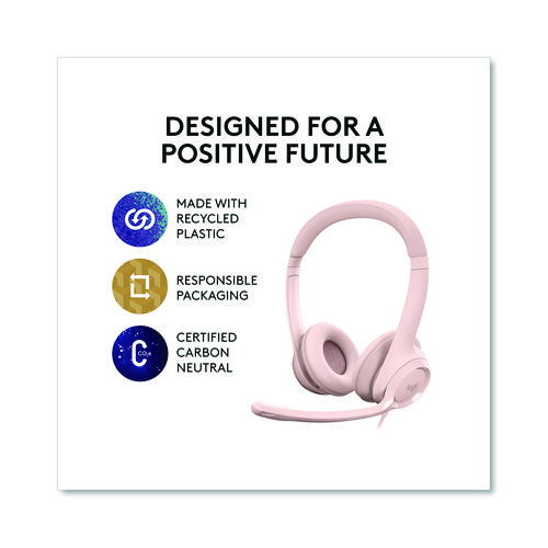 H390 Binaural Over The Head Headset, Rose