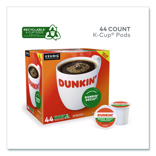 K-Cup Pods, Dunkin' Decaf, 44/Box