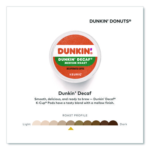 K-Cup Pods, Dunkin' Decaf, 44/Box