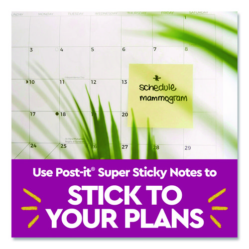 Super Sticky Pads in Canary Yellow, 3 x 3, 90 Sheets/Pad, 10 Pads/Pack