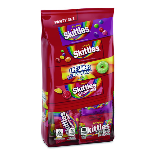 Skittles, Skittles Gummies and Life Savers Gummies Party Pack, Assorted, 18.56 oz Bag