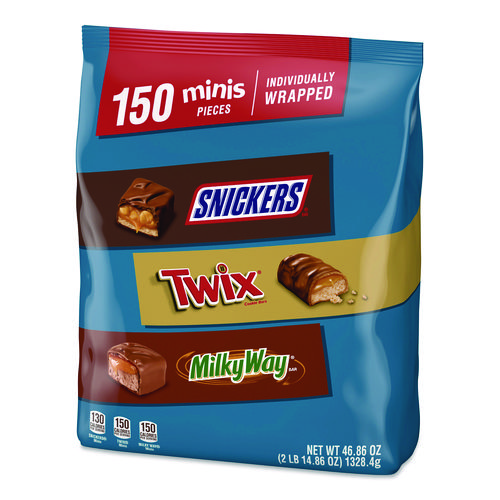 Minis Variety Pack, Assorted, 46.86 oz Bag, 150 Pieces