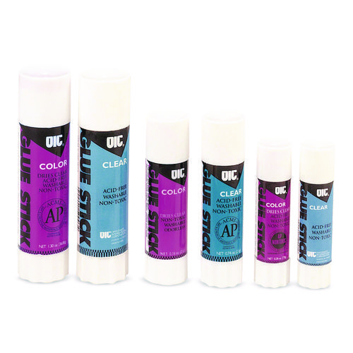 Glue Stick,1.3 oz, Applies Purple, Dries Clear