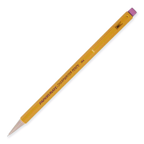 Sharpwriter Mechanical Pencil, 0.7 mm, HB (#2), Black Lead, Classic Yellow Barrel, 5/Pack