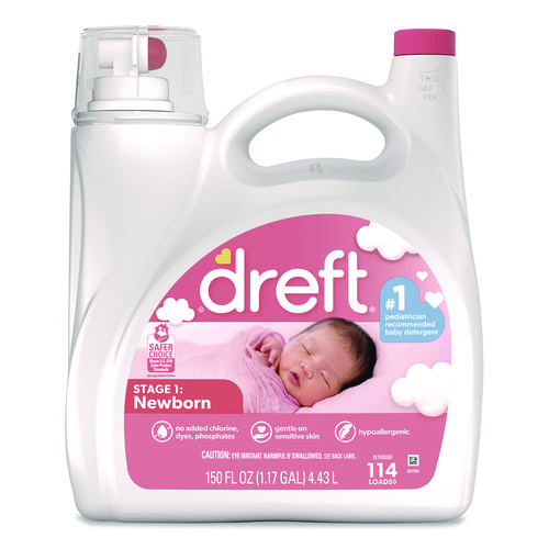 Ultra Laundry Detergent, Stage 1: Newborn, 150 oz Plastic Bottle with Dispensing Top