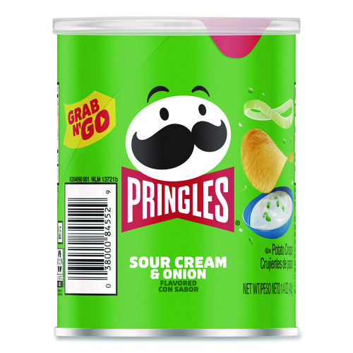 Grab and Go sour Cream and Onion Crisps, 1.4 oz Cans, 12/Box