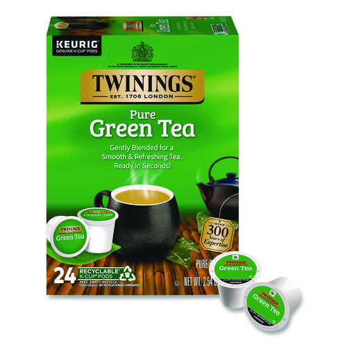 Tea K-Cups, Green Tea, 0.11 oz, 24/Box