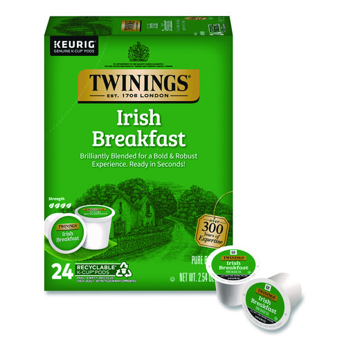 Tea K-Cups, Irish Breakfast, 0.11 oz, 24/Box