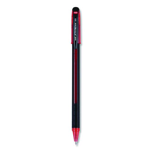 Jetstream 101 Hybrid Gel Pen, Stick, Bold 1 mm, Red Ink, Black/Red Barrel, Dozen