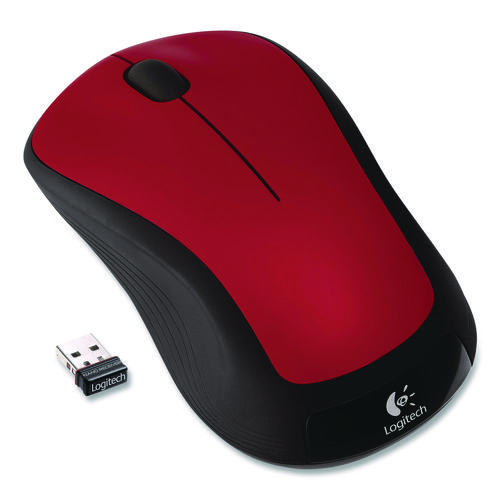 M310 Wireless Mouse, 2.4 GHz Frequency/30 ft Wireless Range, Left/Right Hand Use, Flame Red Gloss